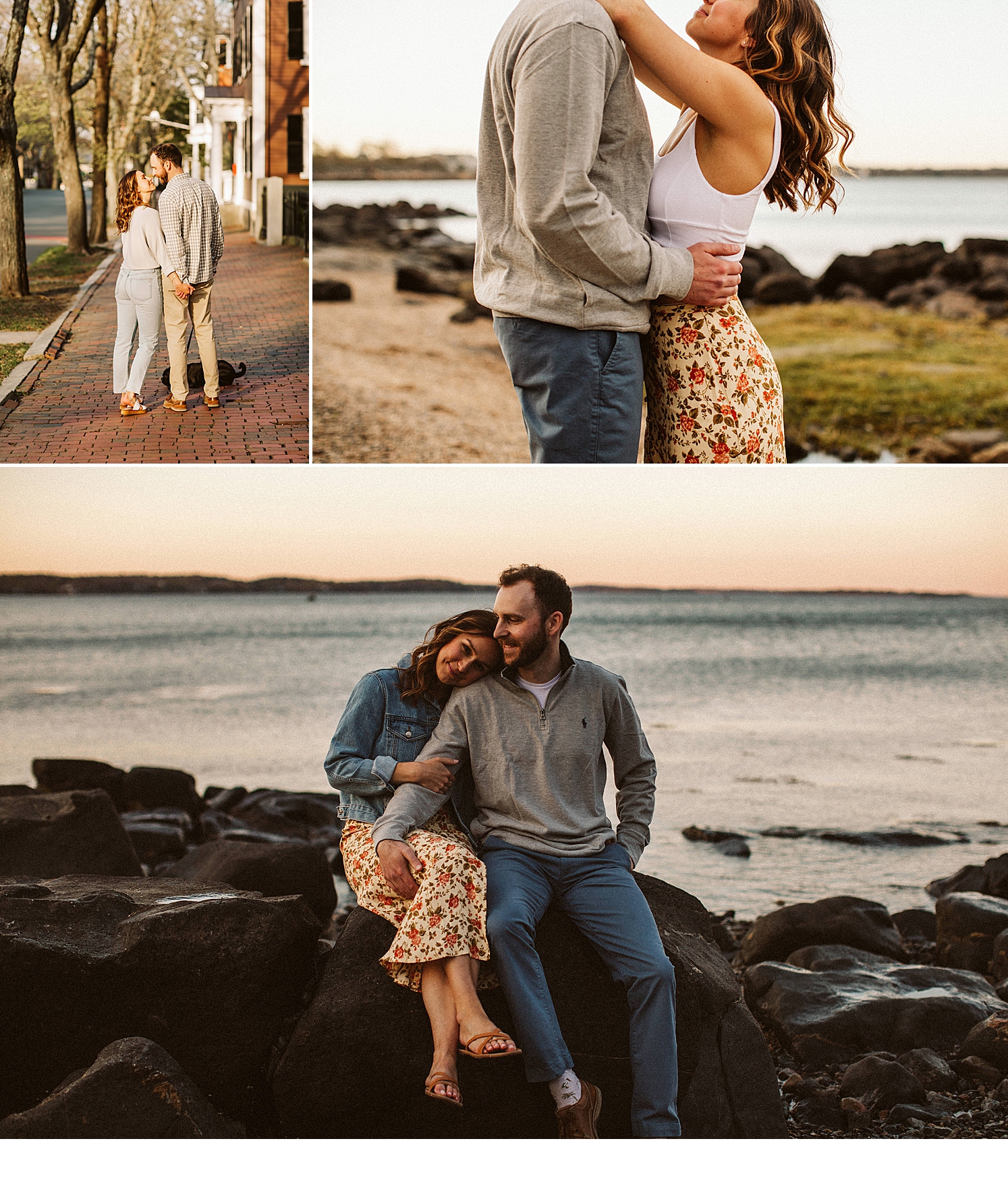 Couple-at-New-England-coastal-engagement-photos