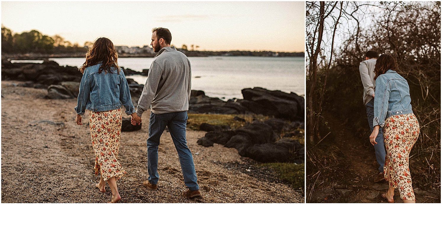Engagement Photos on the Beach in Salem MA