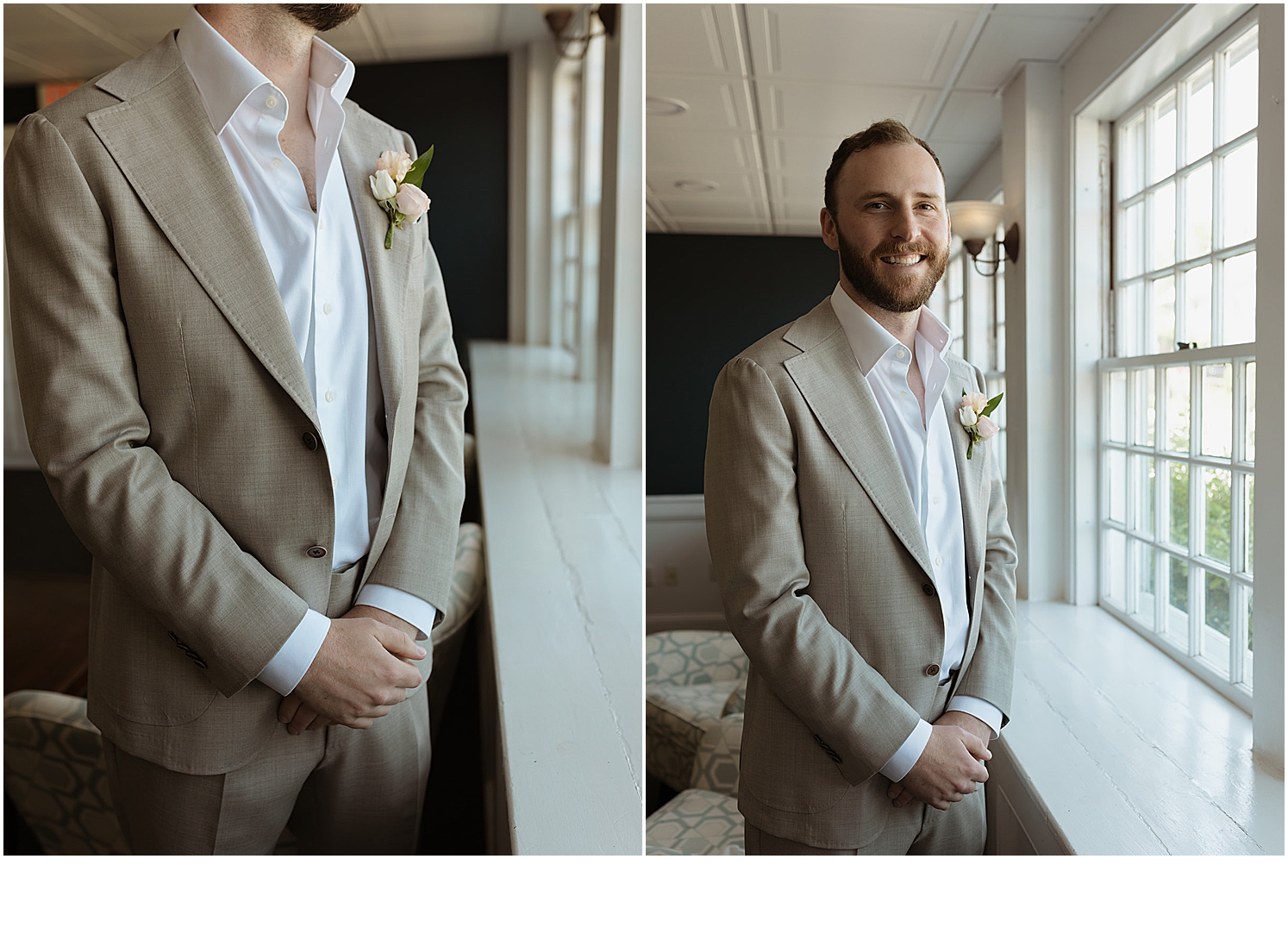 Groom-getting-ready-at-the-Emerson-Inn-by-the-Sea