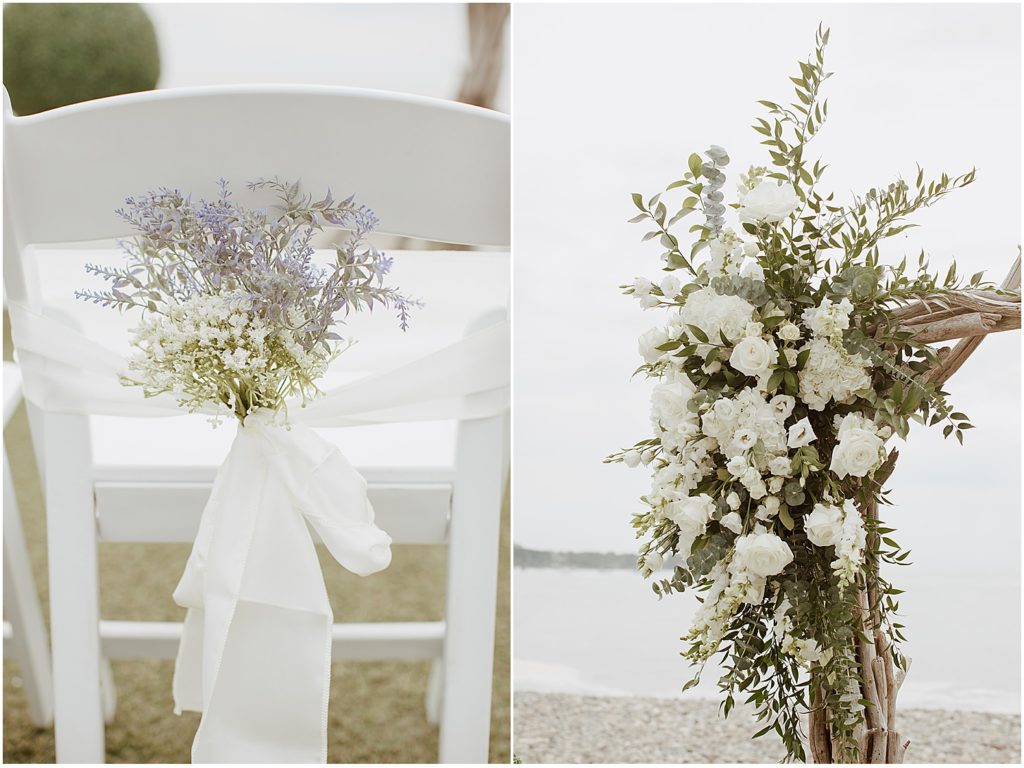 Wedding-ceremony-flowers-all-white-and-greenery