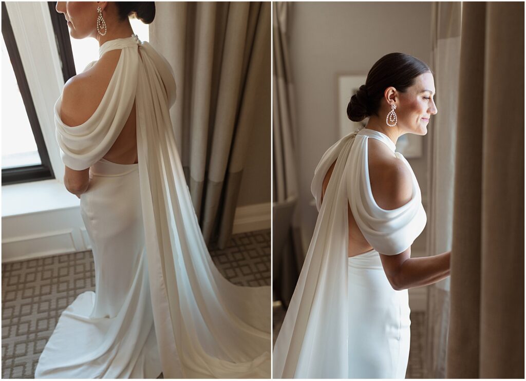 Elegant-bridal-gown-with-cape