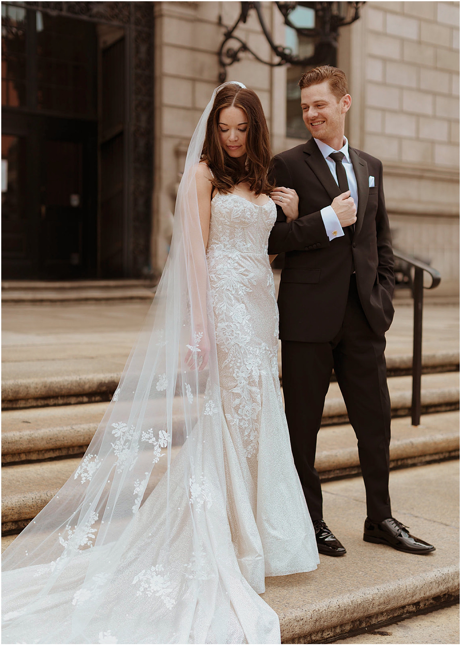 Bride-and-groom-first-look-Boston-Public-Library