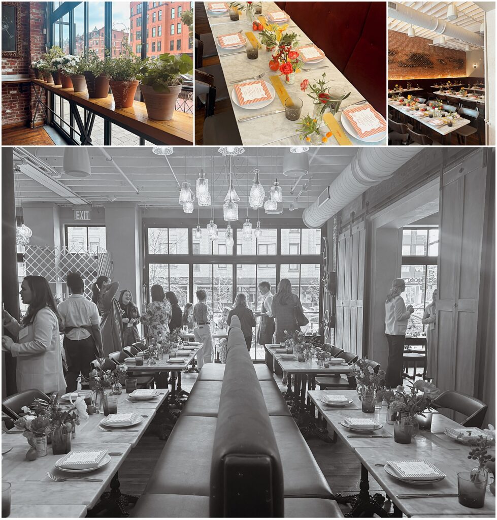 Guests at Boston restaurant wedding venue SRV