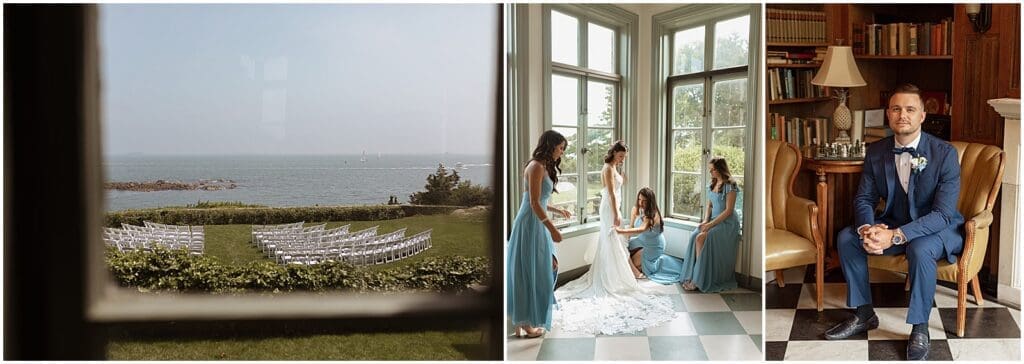 A wedding taking place at Misselwood Estate, a New England wedding venue