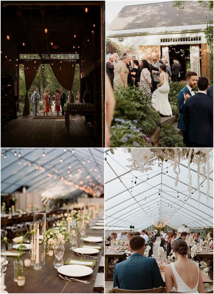 A wedding taking place at the Herb Lyceum, one of the best intimate New England wedding venues