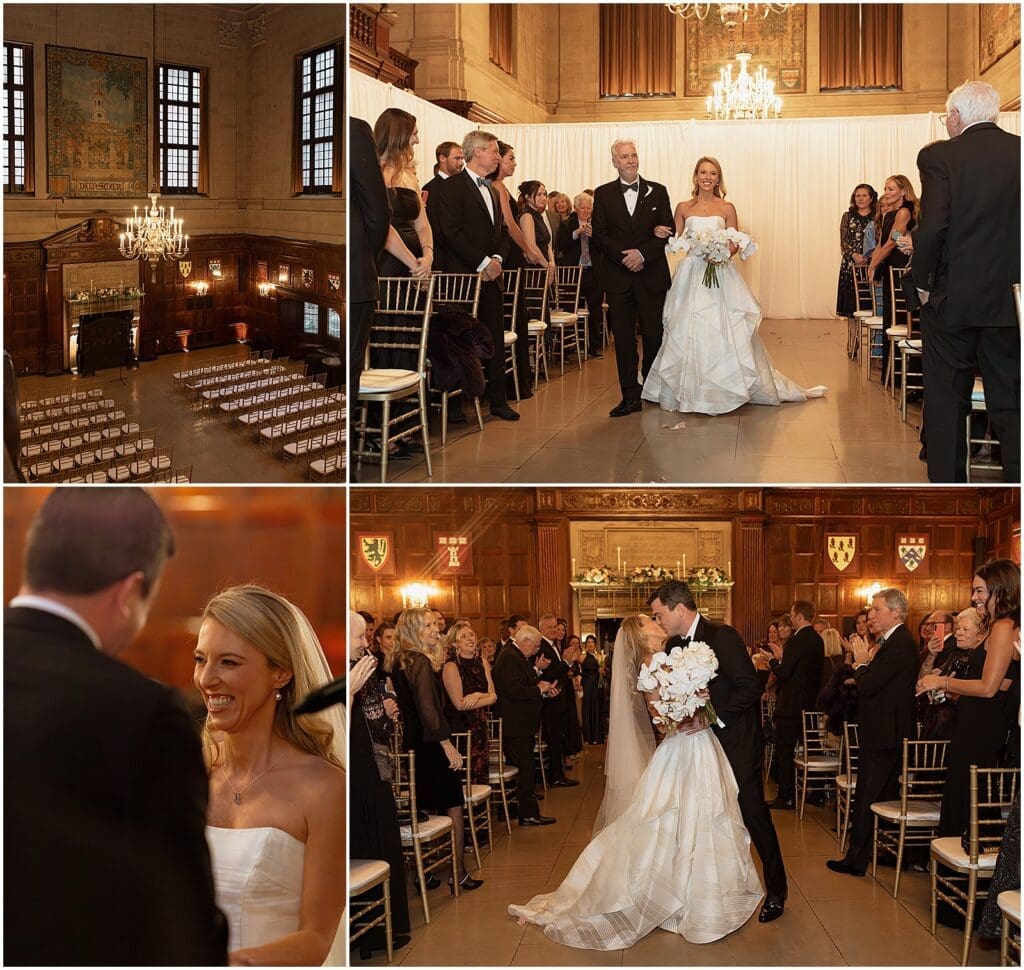 A timeless wedding ceremony at the Harvard Club Boston