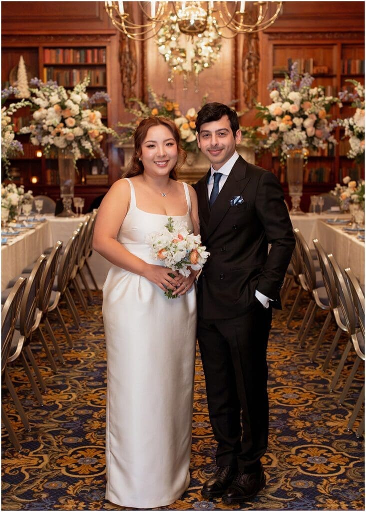 Couple at their Hampshire House Boston engagement party