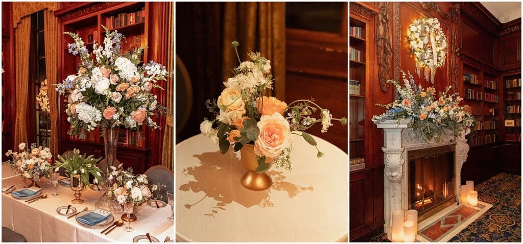 The Hampshire House in Boston decorated for a fall engagement party