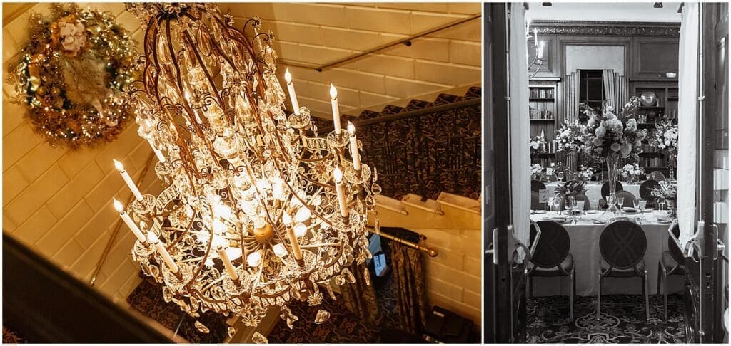 The Hampshire House in Boston decorated for an engagement party